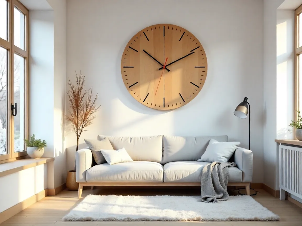 موتور بی‌صدا در ساعت چوبی | خرید ساعت دیواری بی‌صدا برای خانه مدرن