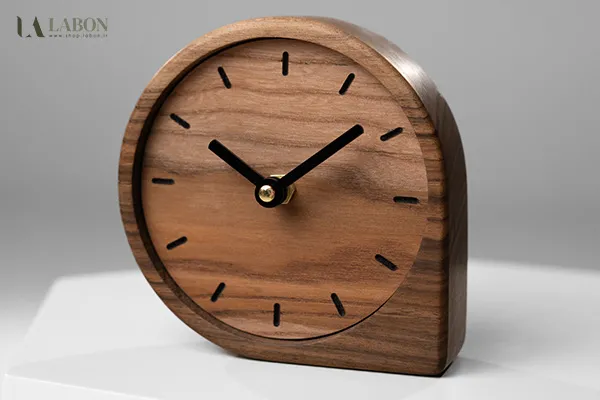 ساعت رومیزی چوبی کمانه