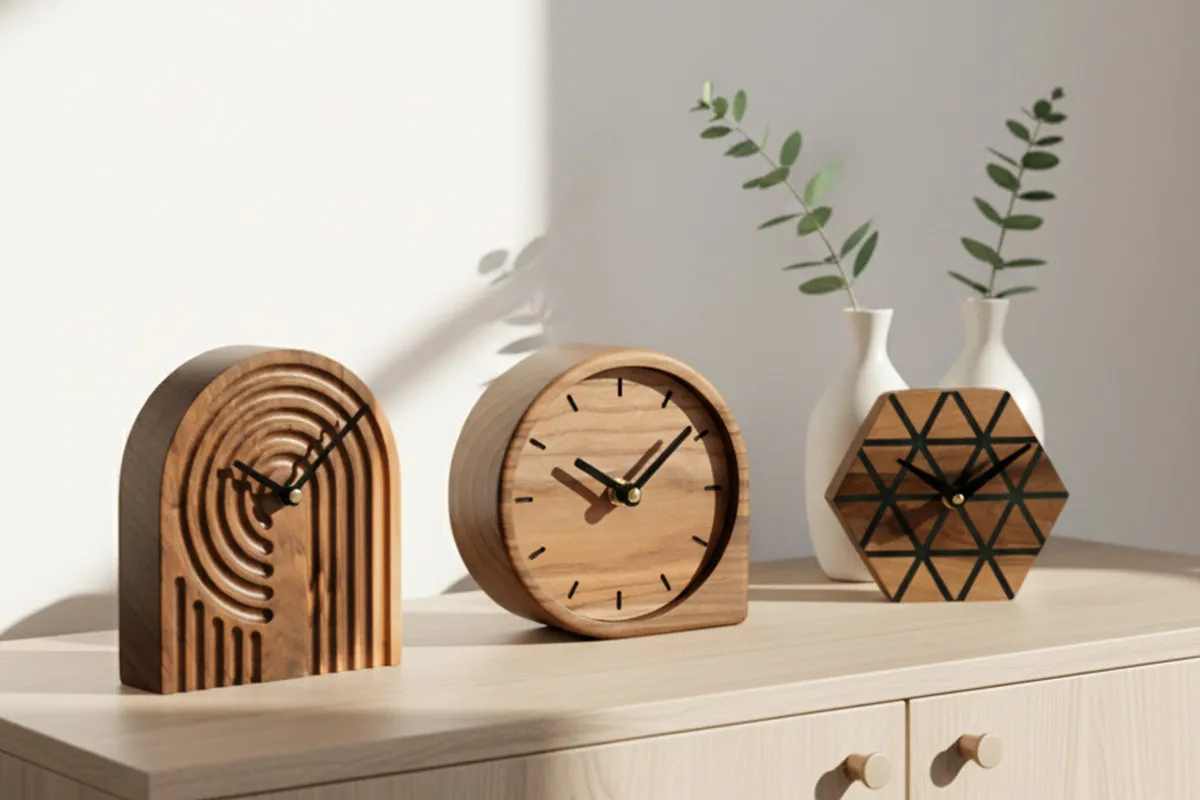 بهترین مدل‌های ساعت رومیزی چوبی برای دکوراسیون مینیمال | راهنمای خرید کامل