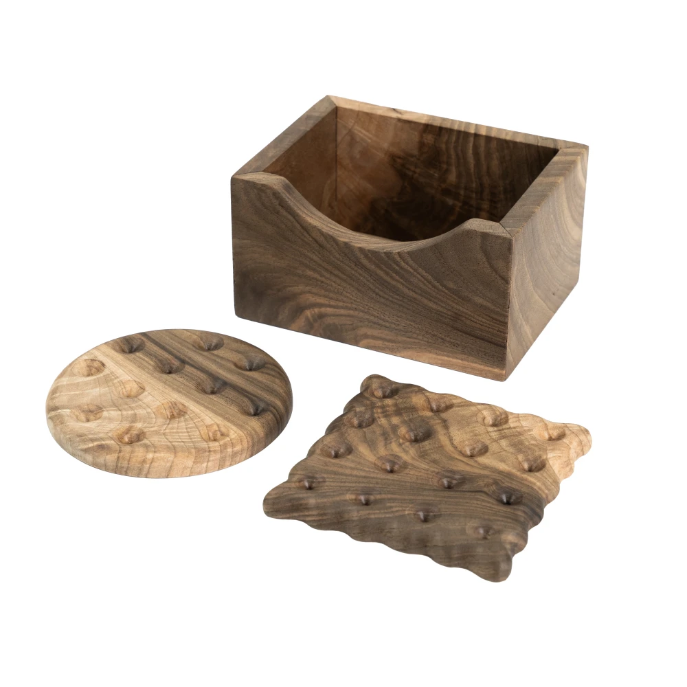 ست زیر لیوانی چوبین